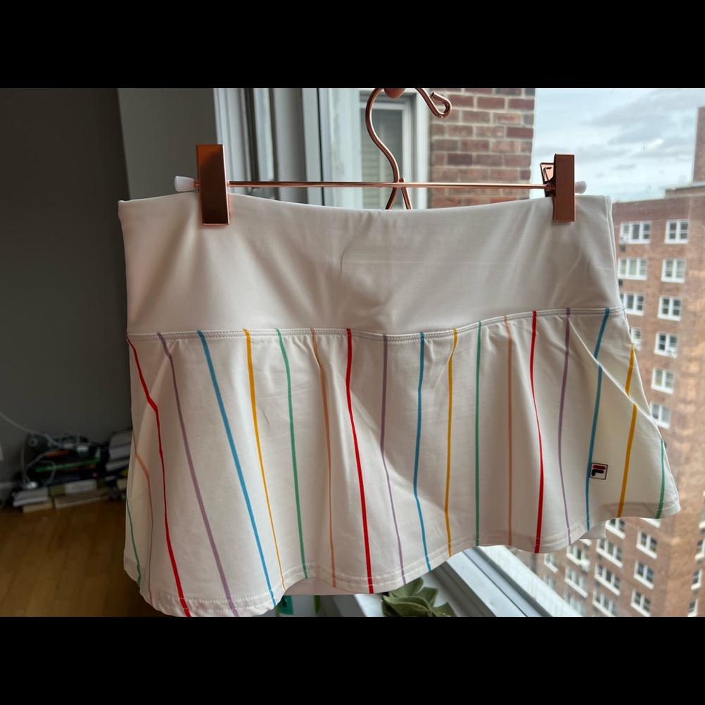 Fila rainbow stripe tennis skirt